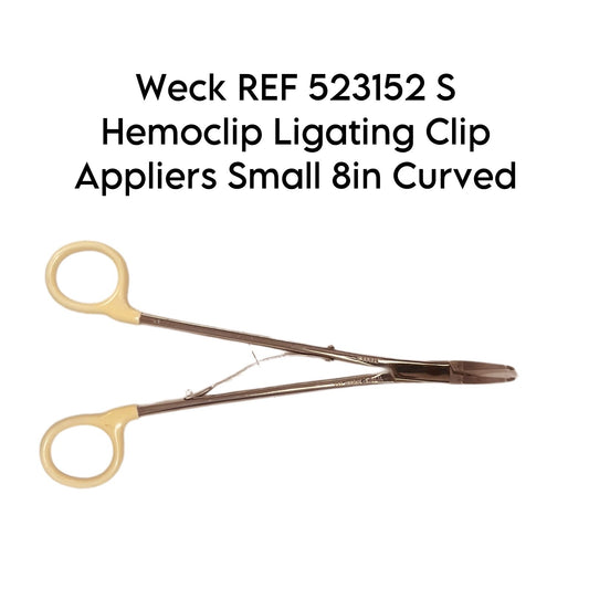 Weck REF 523152S Hemoclip Ligating Clup Appliers Small 8in Curved