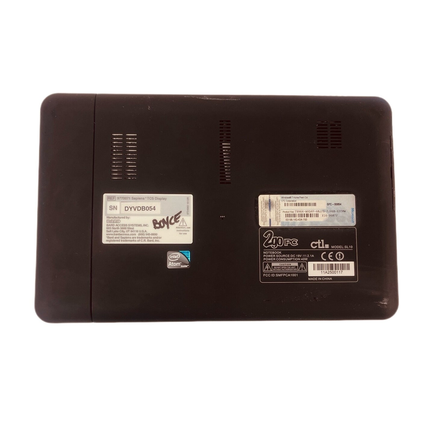 2go PC Ctl Model - SL10 Notebook Tablet Windows 7