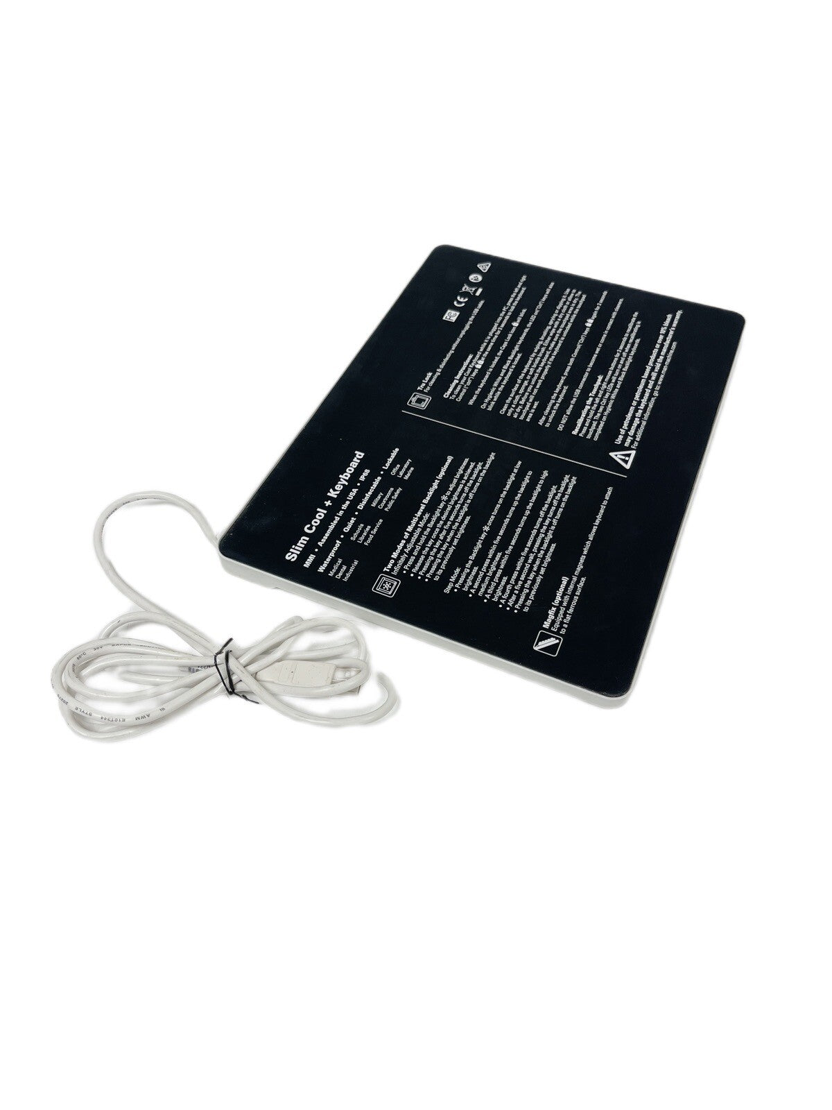 Man & Machine Slim Cool Plus - white - disinfectable silicone keyboard