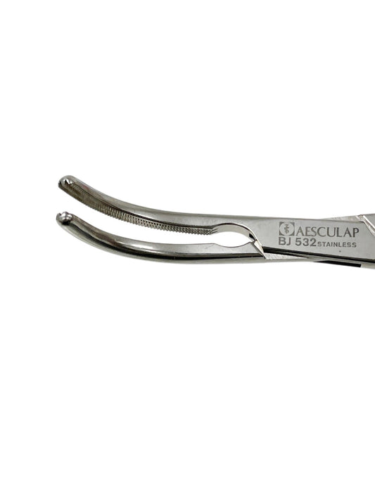 AESCULAP REF BJ532 Rogers Hysterectomy Forceps Curved, Serrated