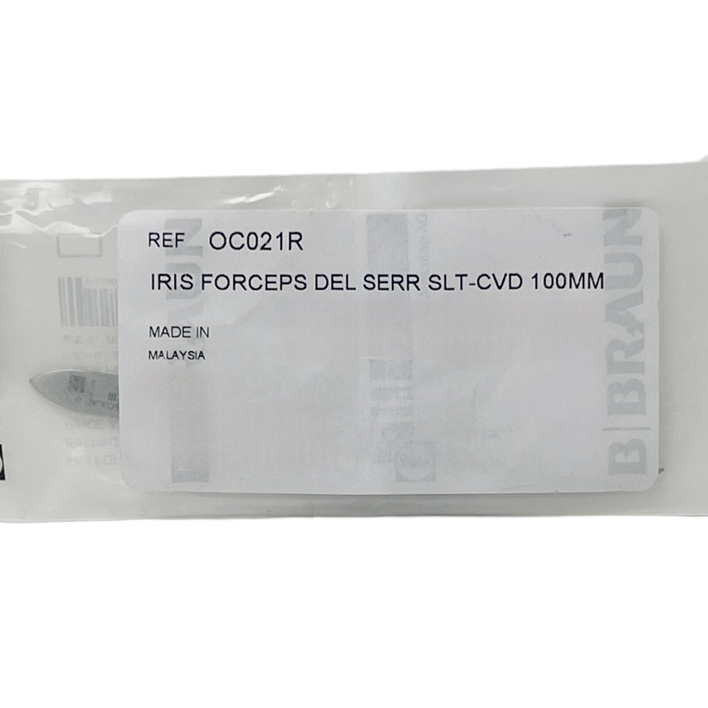 Aesculap REF OC021R IRIS FORCEPS Slightly Curved 100MM