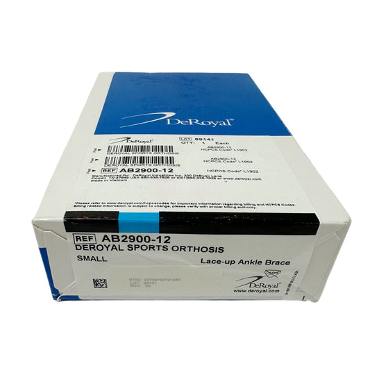 Deroyal REF AB2900-12 SPORTS ORTHOSIS, SMALL, Lace-up Ankle Brace