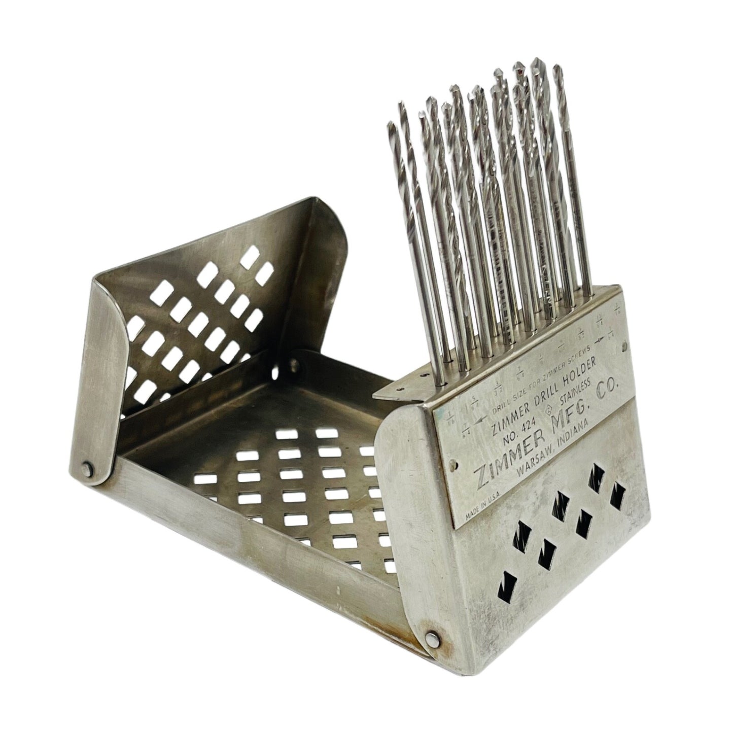 Zimmer REF 424 Folding Drill Case ( Holder ) With Drill Bit