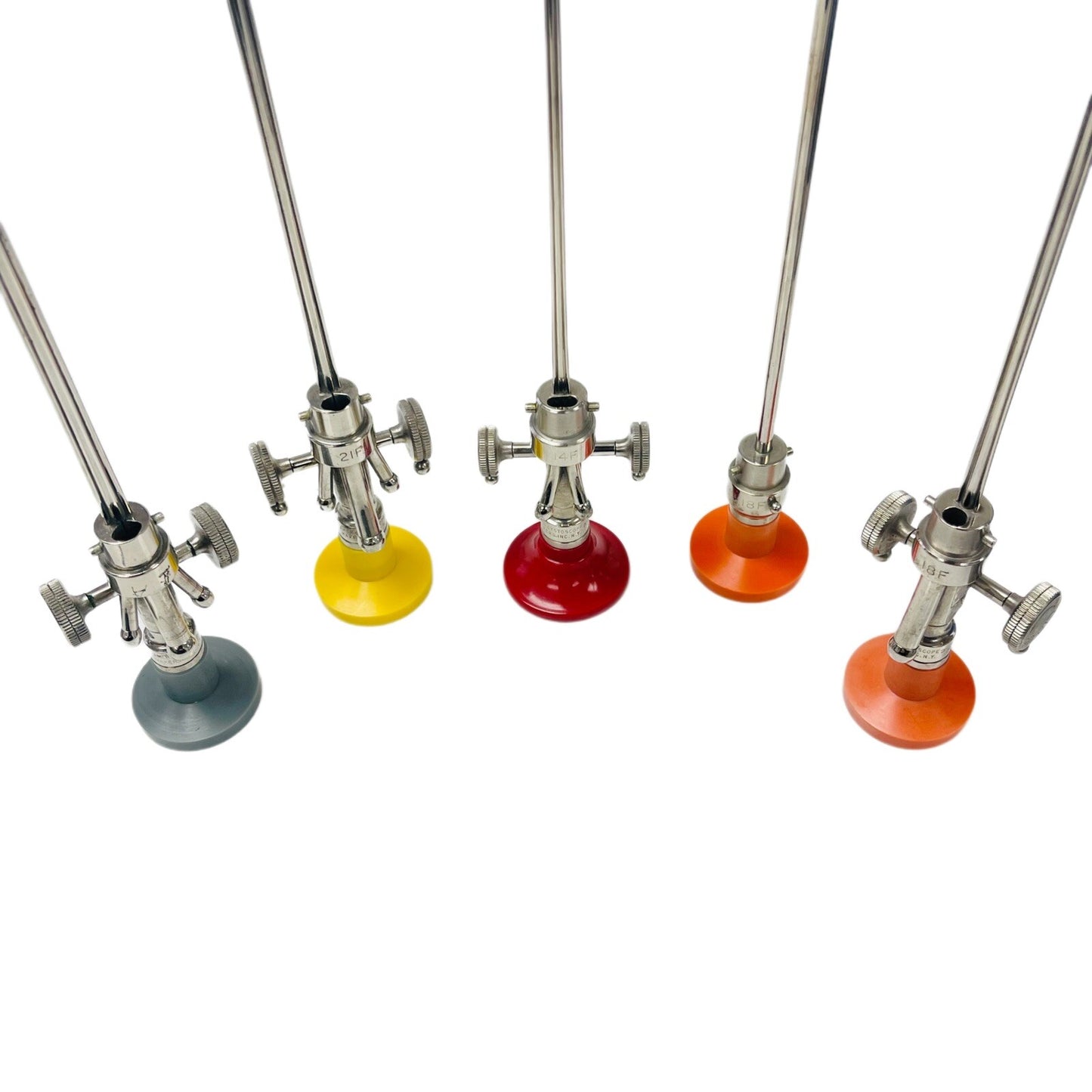 Lot Of 5 Acmi Cystoscopes ( 14F, 18F, 21F )