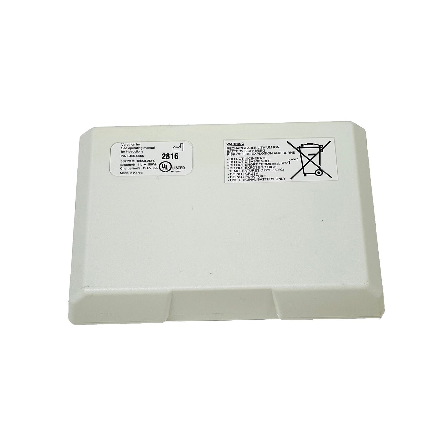 VERATHON REF 0400-0066 BVI 9400 Battery 5200mAh 11.1V