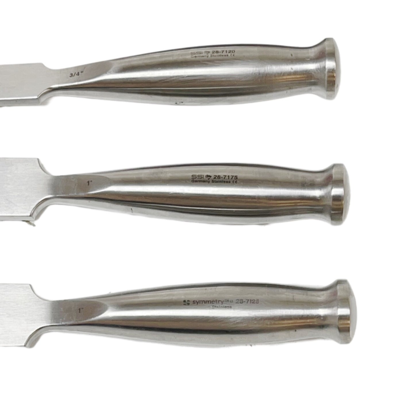 Symmetry / SSI Smith-Peterson Osteotomes (Lot Of 6 Straight & Curved) W/ Case