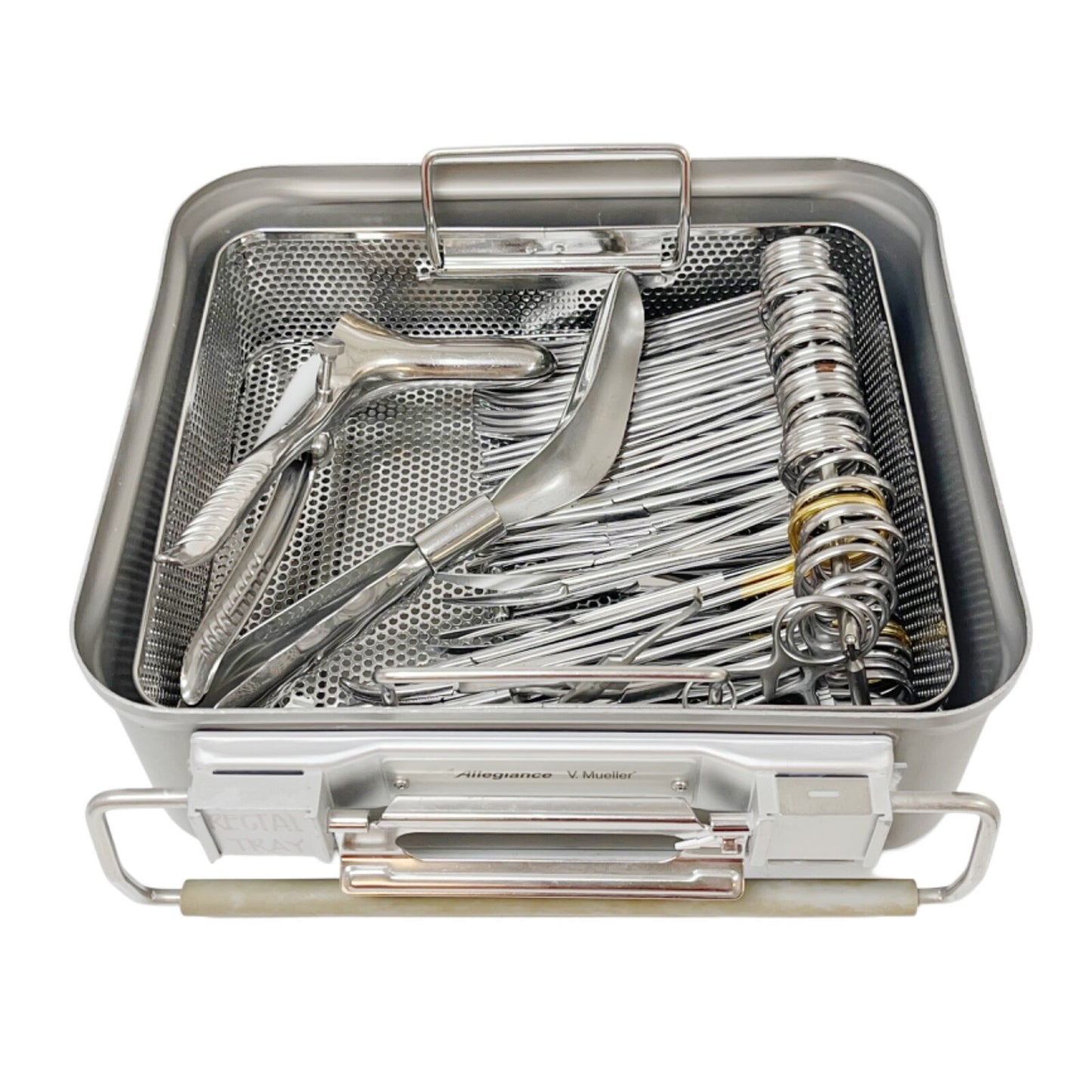 V. Mueller / Pilling 59 Pieces Rectal Instrument Tray w/ Sterilization Case
