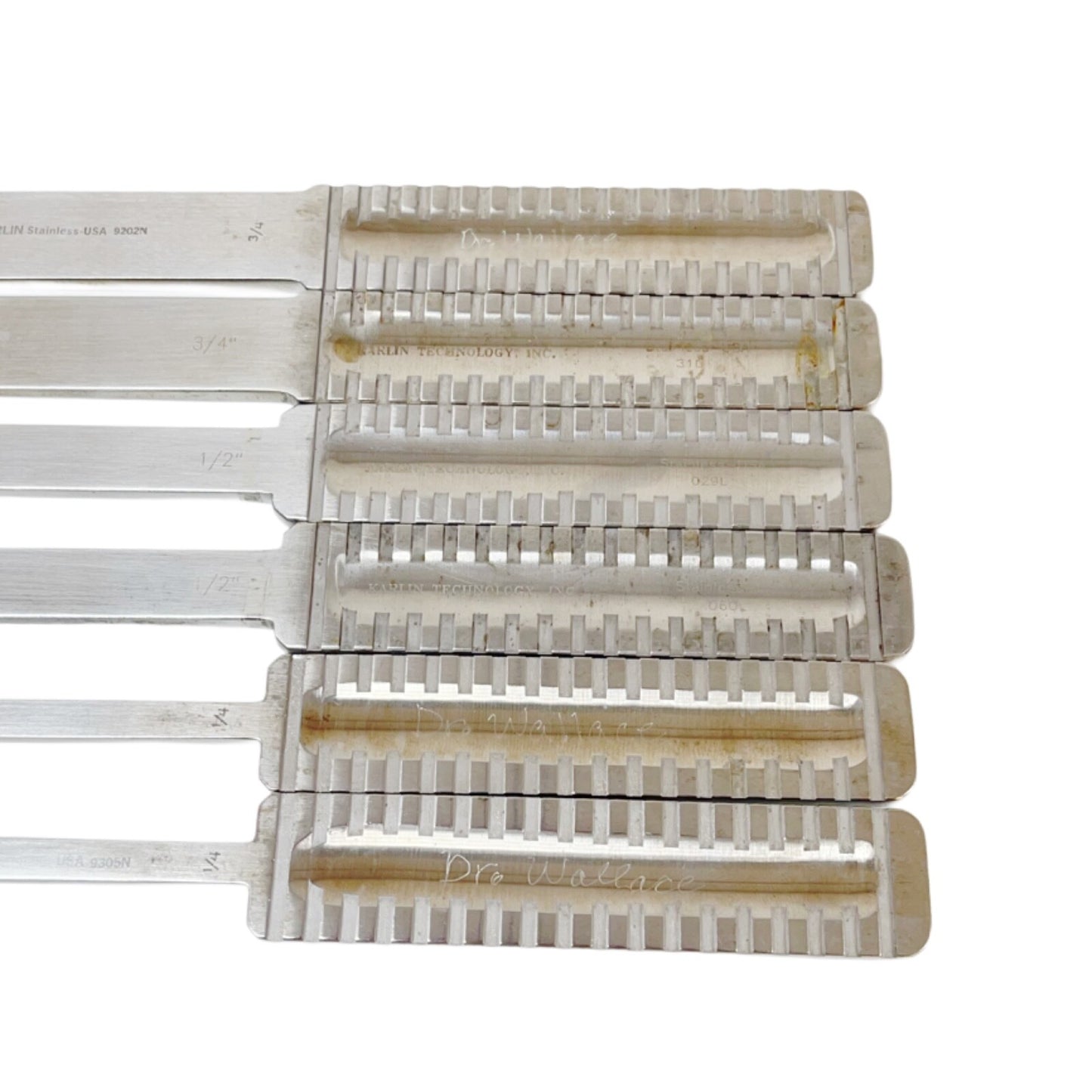 Codman 46-3060 Karlin Straight Stiletto Osteotome Set W/ Sterilization Case