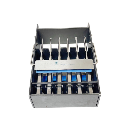 ZIMMER BRUN CUP Curette - Hollow Handle SET OF 6 with Sterilization Rack