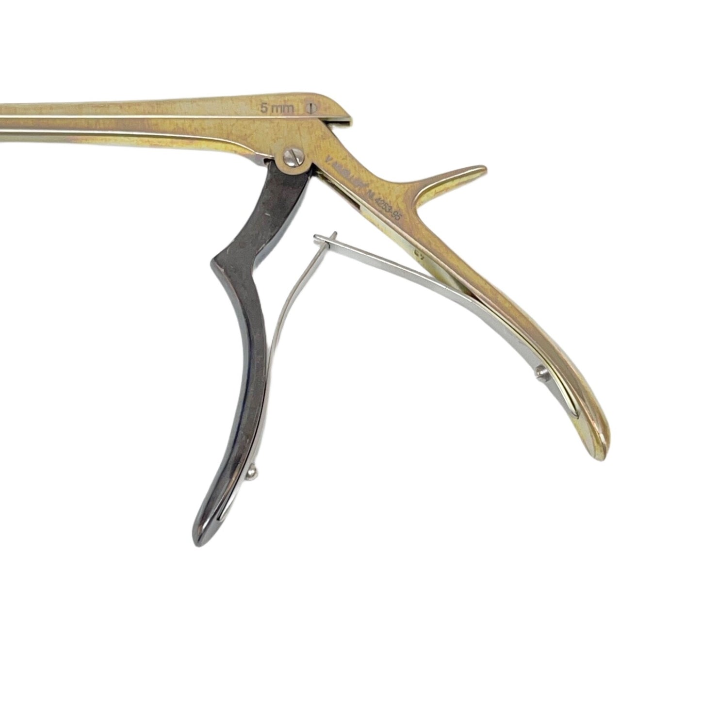 V. Mueller NL4253-95 T-Coat Kerrison Rongeur 40° Upcutting 5mm Length 9 In