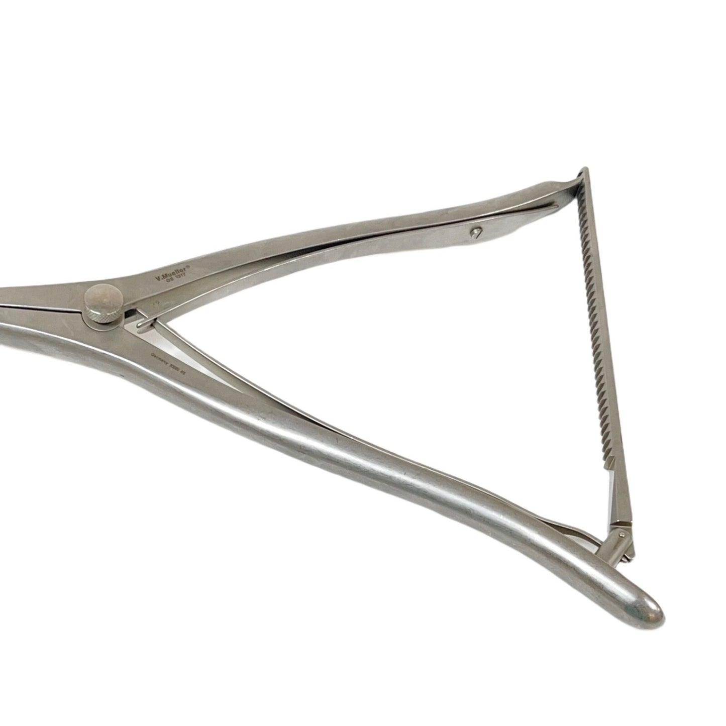 V. Mueller OS1317 Lamina Spreader with Bar Ratchet Inge 10 Inch OR Grade