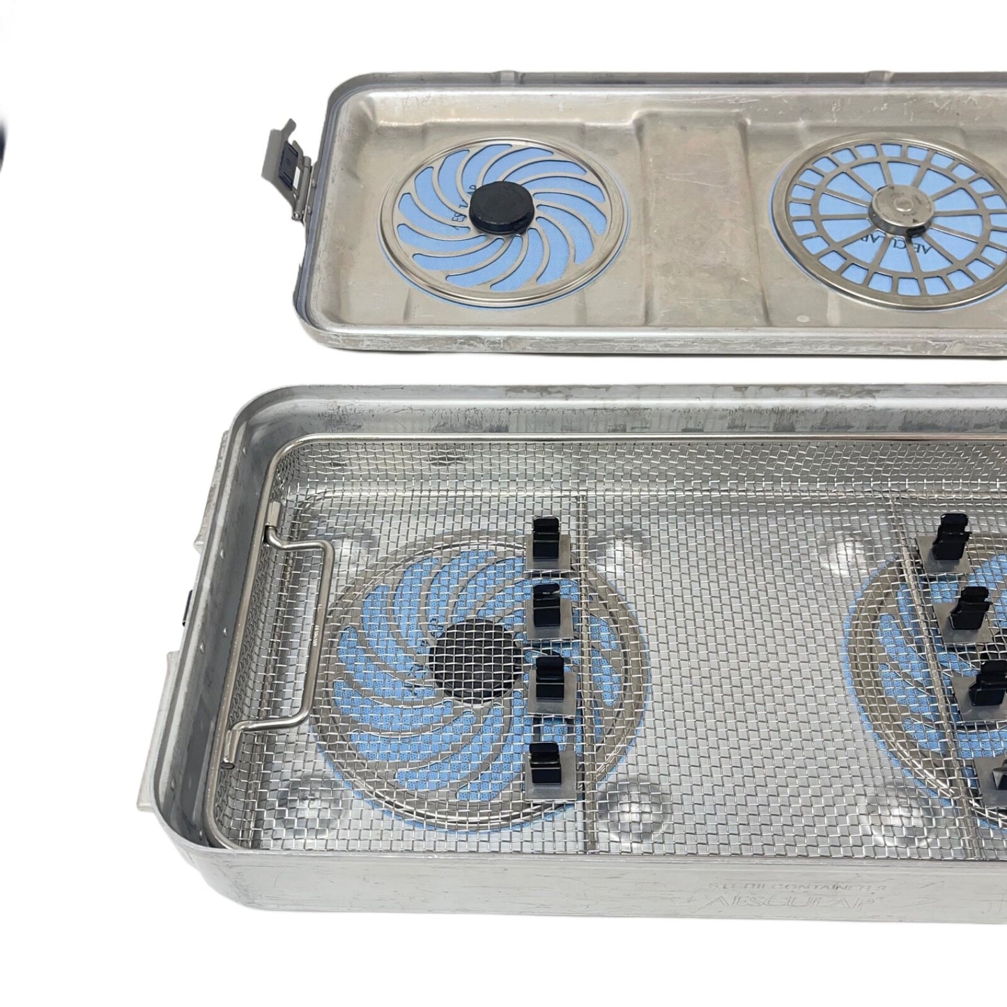 Aesculap JM440 Full Size Sterilcontainer S, W/ Lid & Basket ( 23 X 11 X 4 Inch )