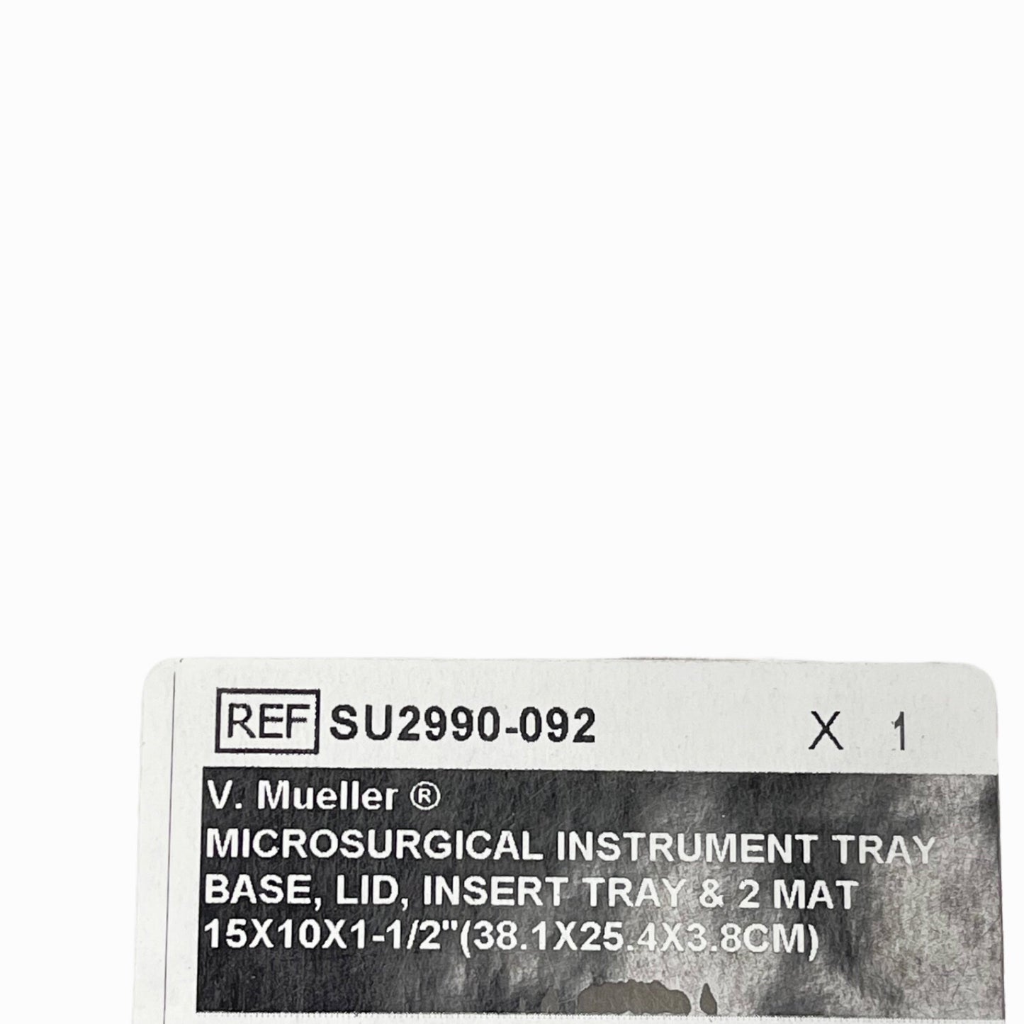 V. MUELLER SU2990-092 Microsurgical Instrument Tray W/ Lid, Insert & 2 Mat