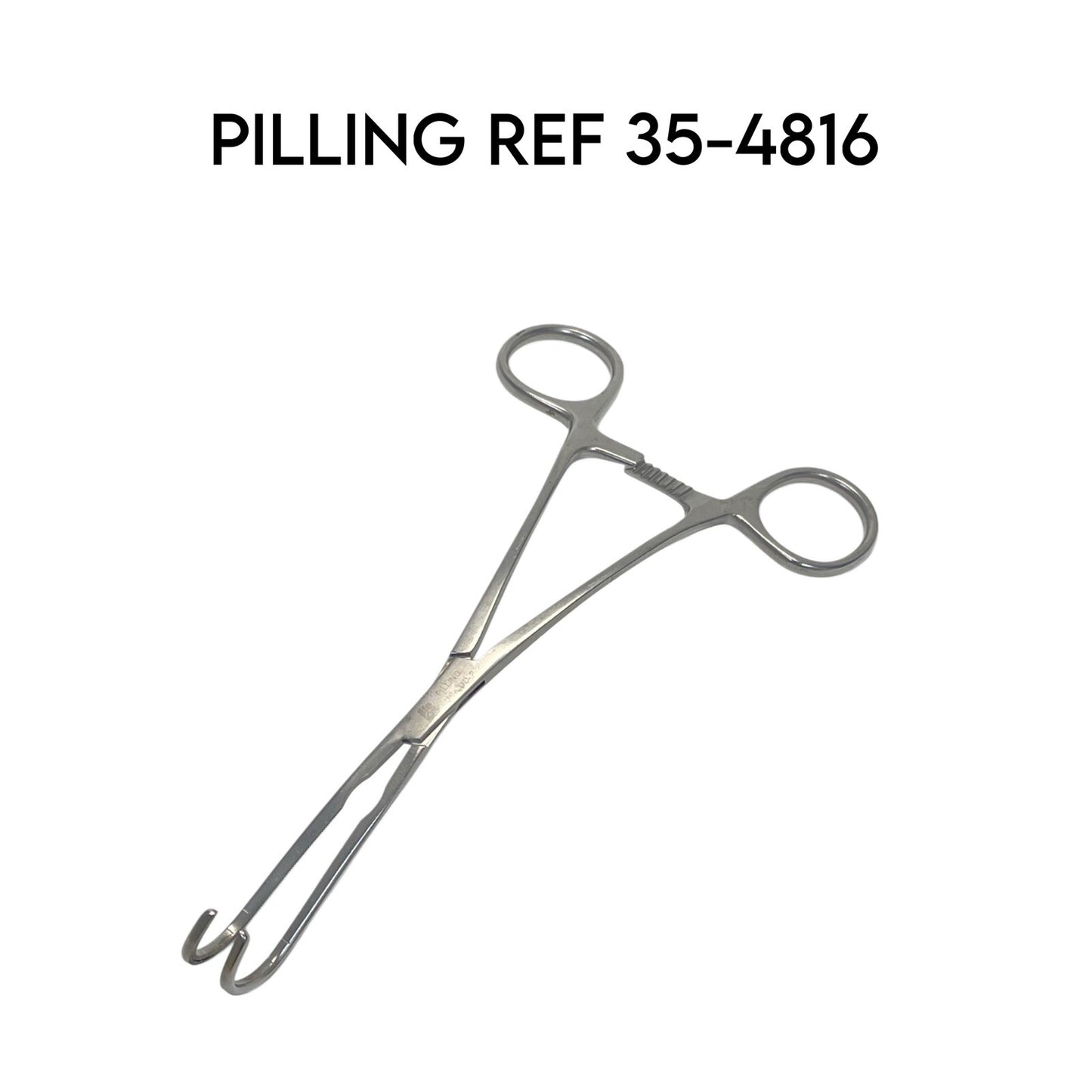 Pilling Ref 35-4816 COOLEY CLAMP Curved, 1-1/8" (2.7cm) tip length, 7" (18cm)