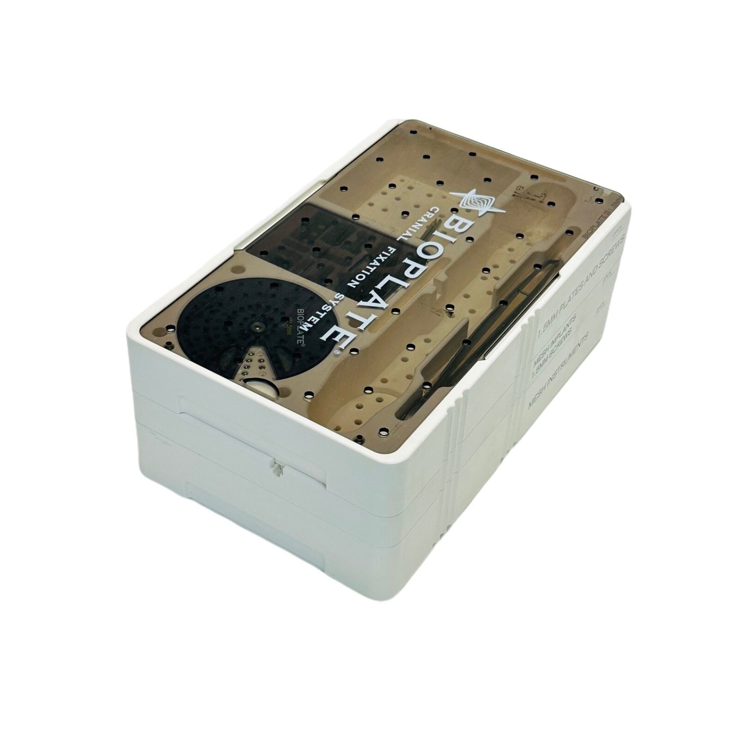 Bioplate 81-3367 Cranial Low Profile Instrument & Accessories W/ Container As Is