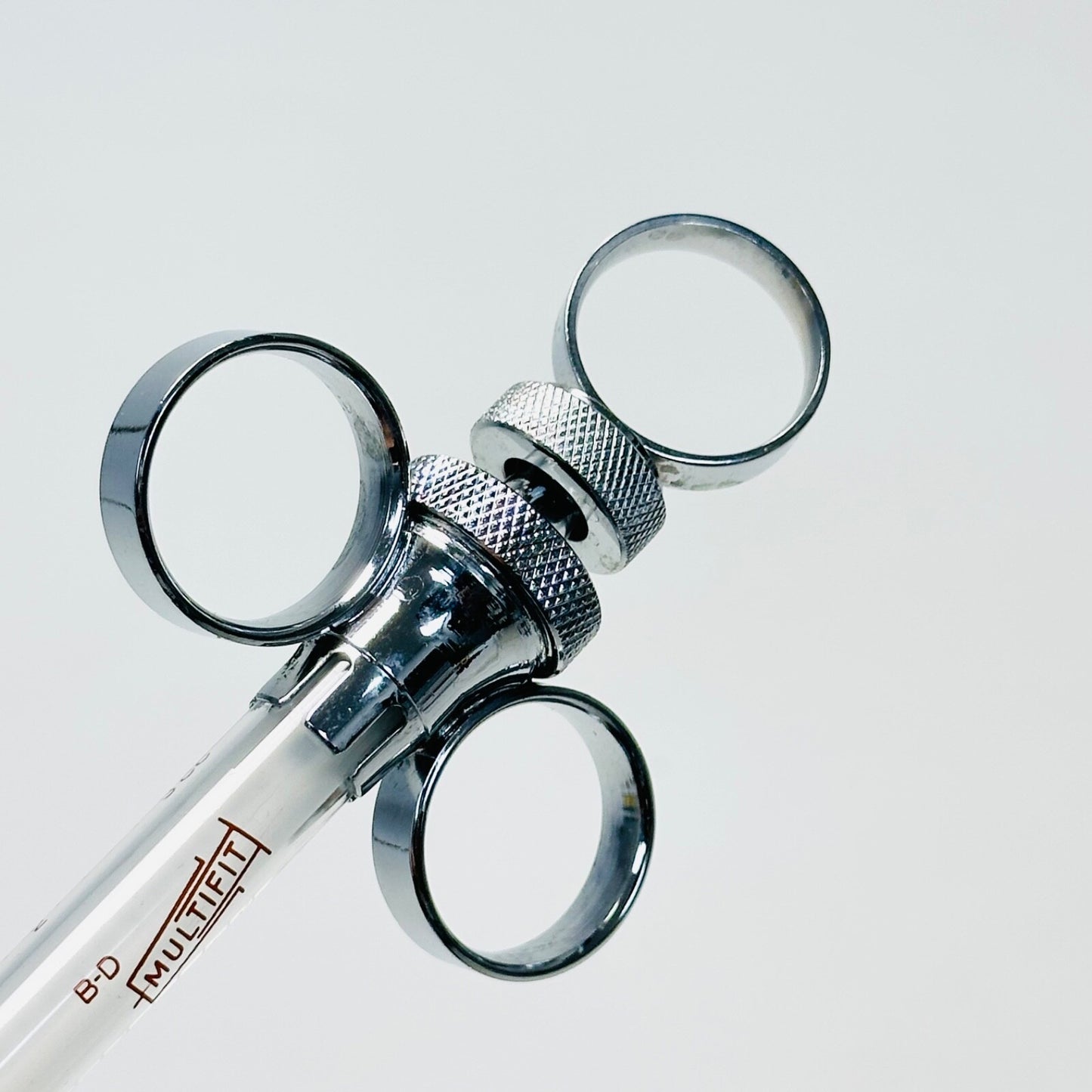 Bd Multifit 3cc Glass Syringe With 3 Finger Ring And Luer Lock Tip Reusable