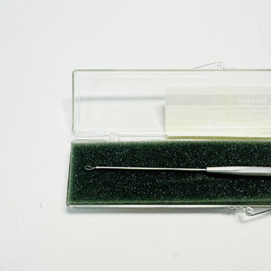 V. MUELLER AU5610 Ear Billeau Curette Loop, Round Knurled Handle Small Tip 7 In.