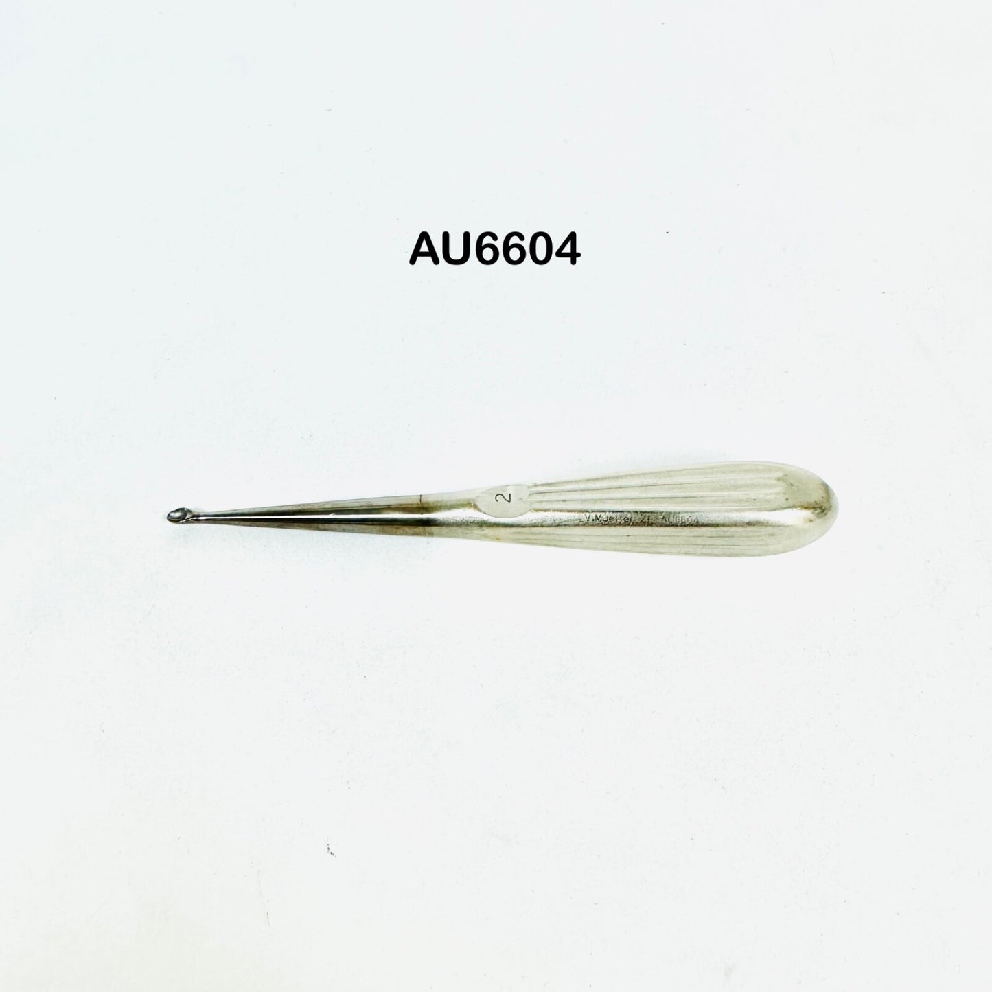 V. Mueller AU6604 Spratt Mastoid Curette Size 2, 6-1/2 Inch Instrument