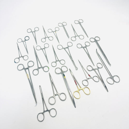 Surgical Forceps Stainless Steel Lot of 22 Instruments
