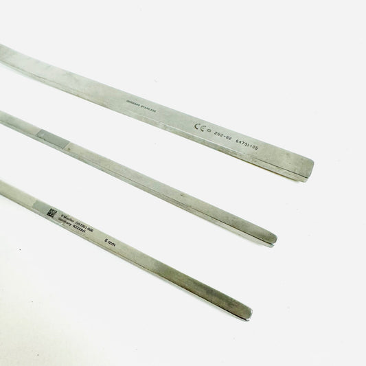 v. Mueller / Zimmer OS1061-006 Osteotome Lambotte 6mm  & 282-02 1/2€ (LOT OF 3)