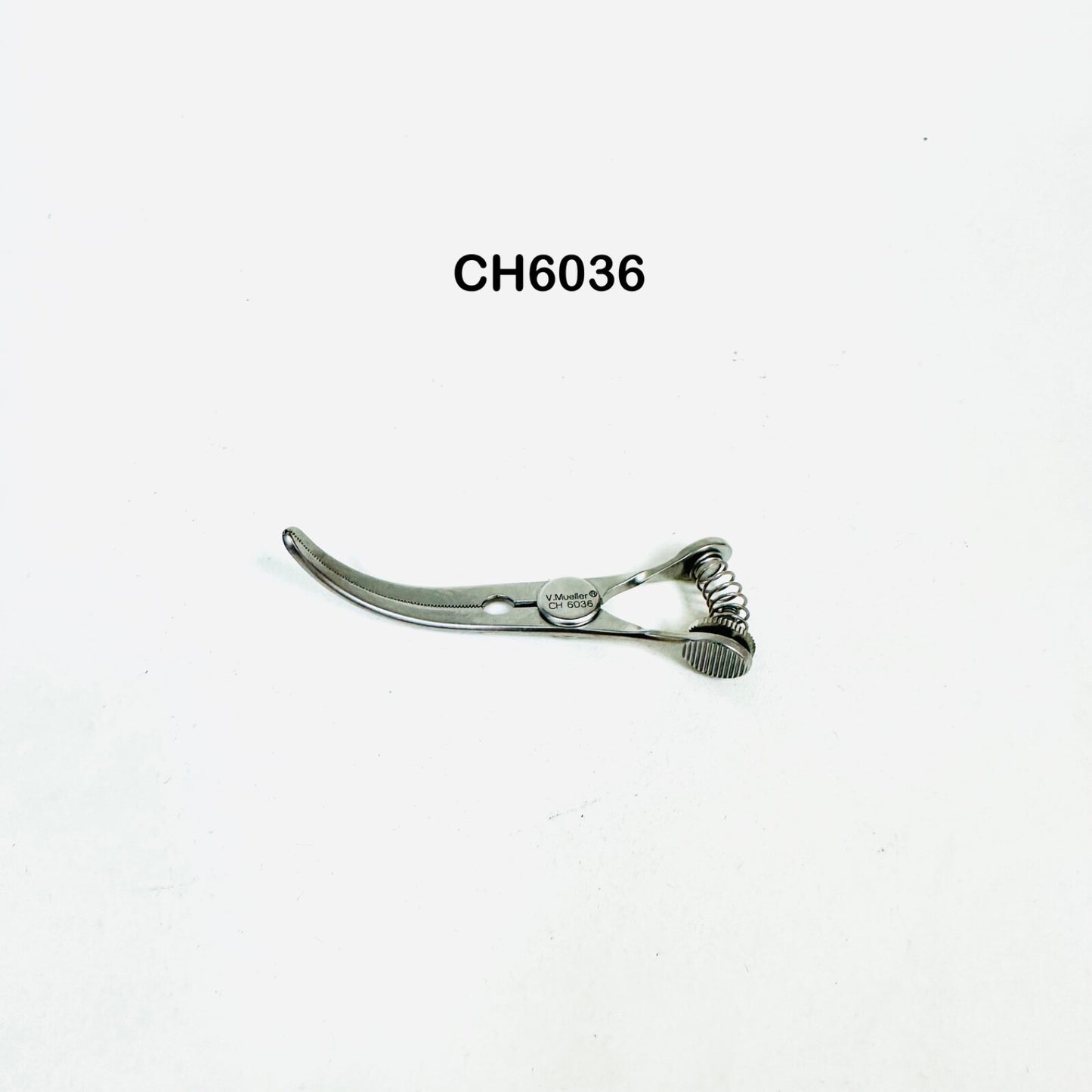 V. Mueller CH6036 Clamp, Cooley Bulldog Curved Jaw 2.5 cm Instrument