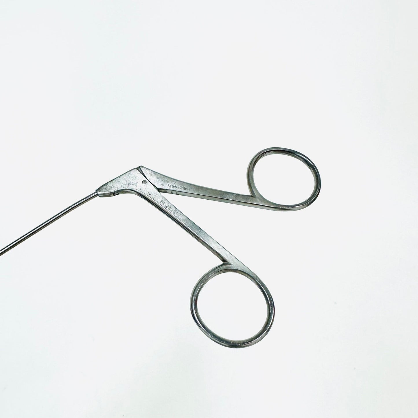 V. Mueller BE2825 Microlaryngeal Grasping Forceps Straight JACKO CUP 9-1/2 In