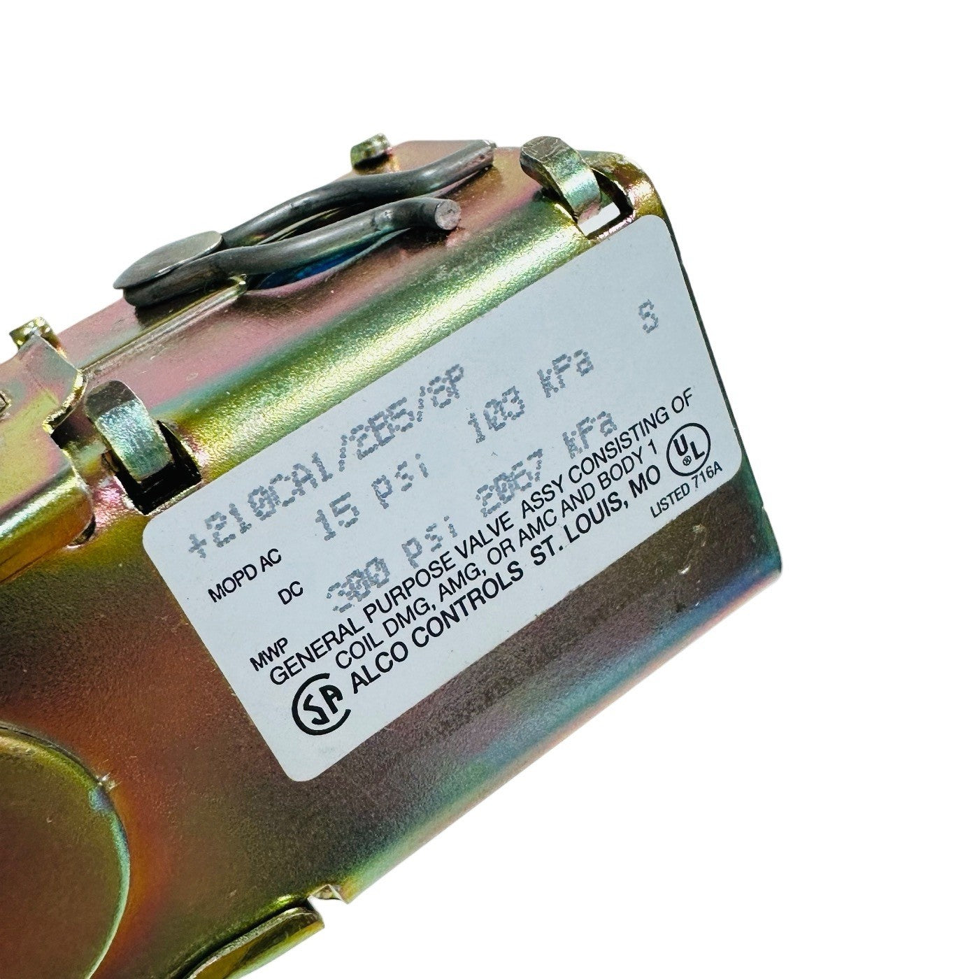 Alco Answer 210CA Solenoid Valve Coil W/ Valve As Is Parts