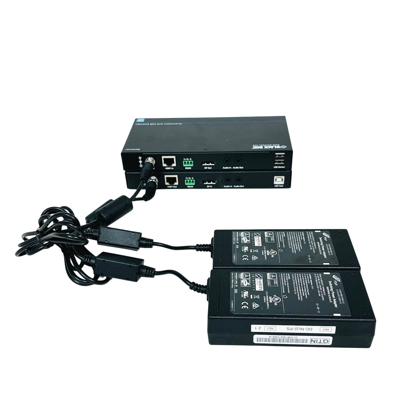 BLACKBOX UVX-DP-TP-100M Video Extender - DisplayPort, RS232, Audio, USB 2.0, 4K
