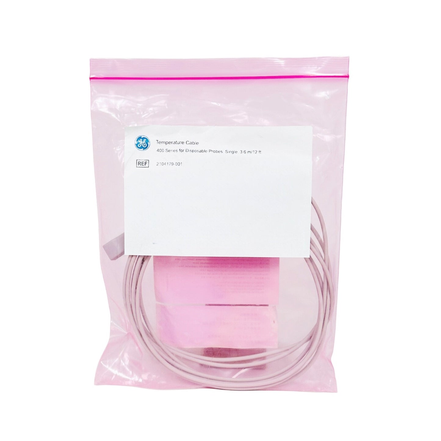 GE 2104179-001 Temperature Cable for 400 Series Probes 12 Ft