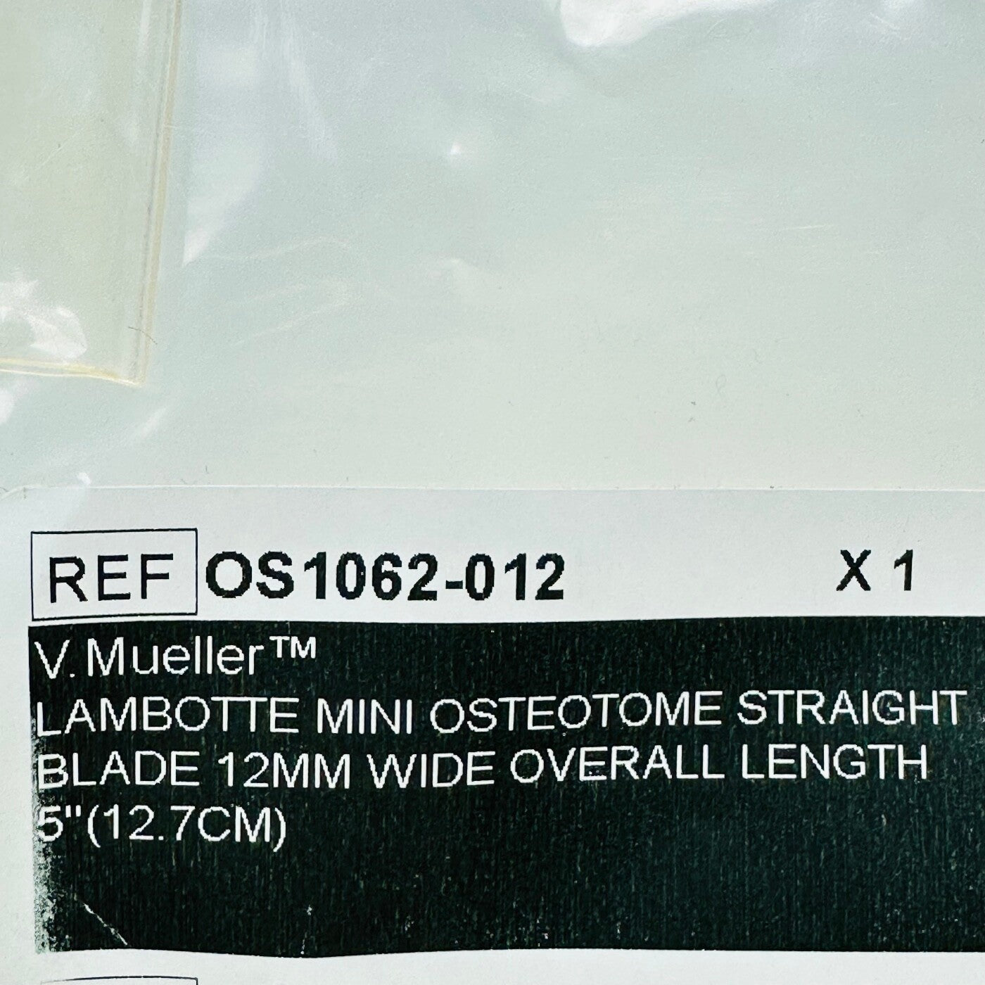 V. Mueller Os1062-012 Lambotte Mini Osteotome Straight Blade 12Mm Wide 5" Length