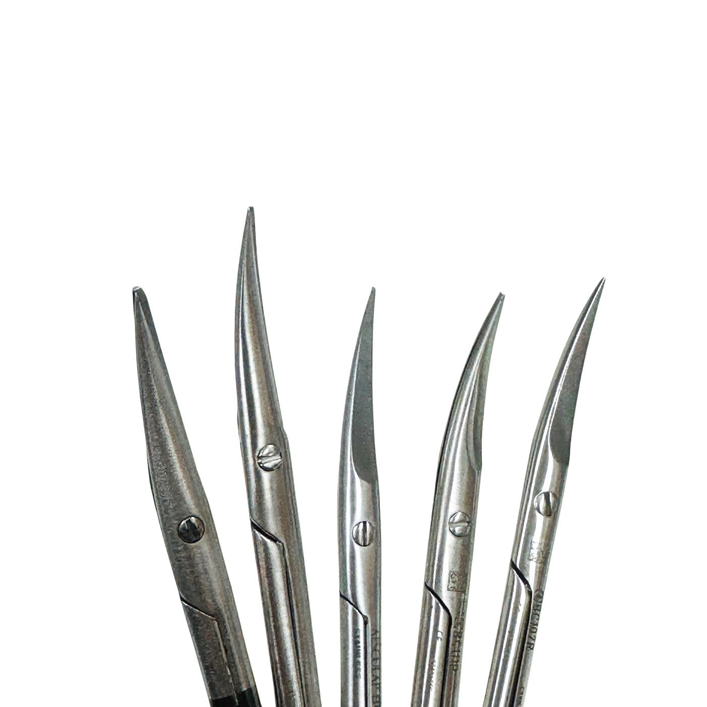 Aesculap / V Mueller Iris Scissor Stainless Steel Curved Lot Of 5