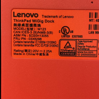 Lenovo ThinkPad 40A60045US WiGig Dock US/CA