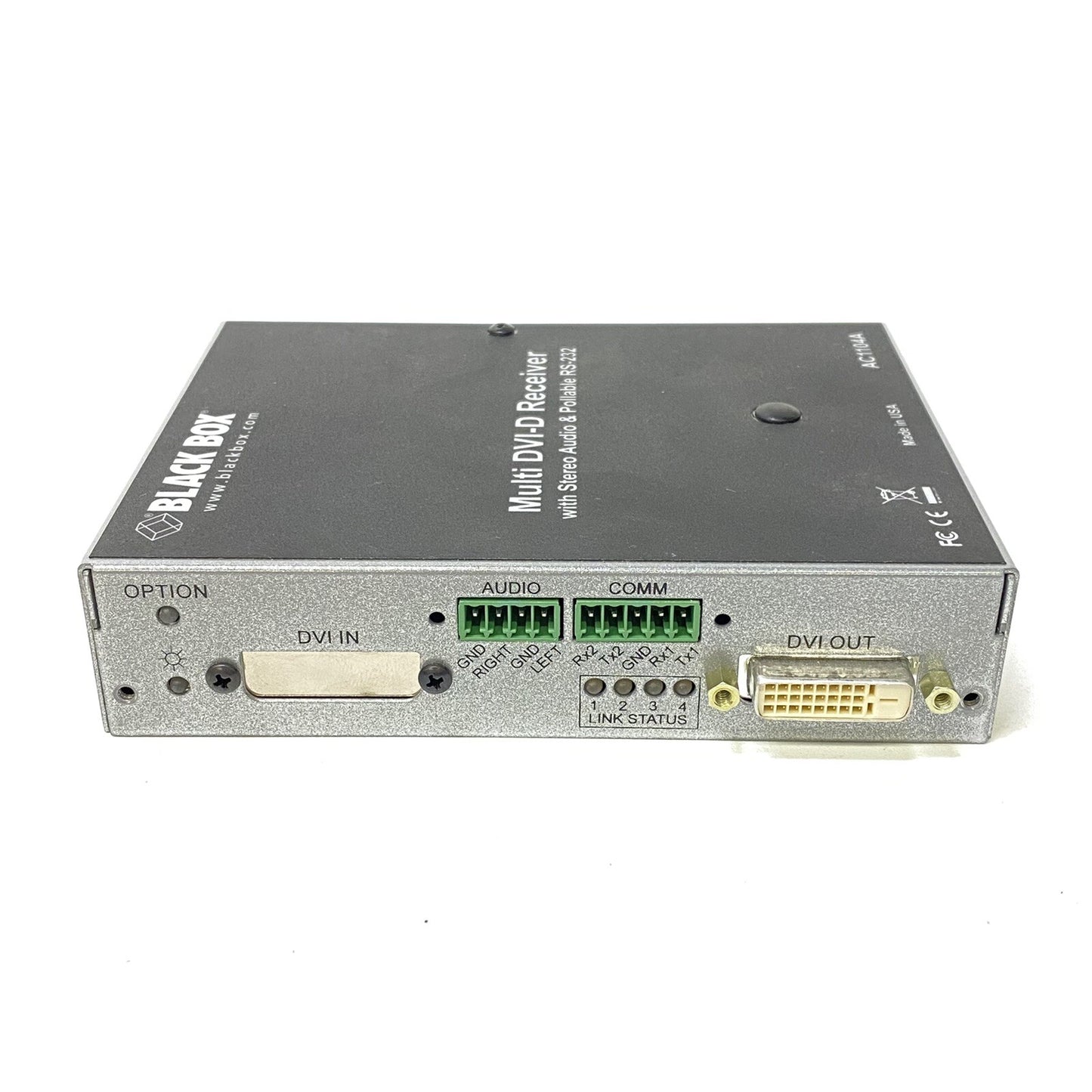 BLACK BOX CORP AC1104A Multi DVI-D Receiver with Stereo Audio & Pollable RS-232