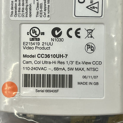 PELCO CC3610UH-7 CCTV Color Video Surveillance Camera