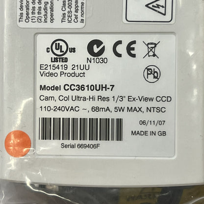 PELCO CC3610UH-7 CCTV Color Video Surveillance Camera