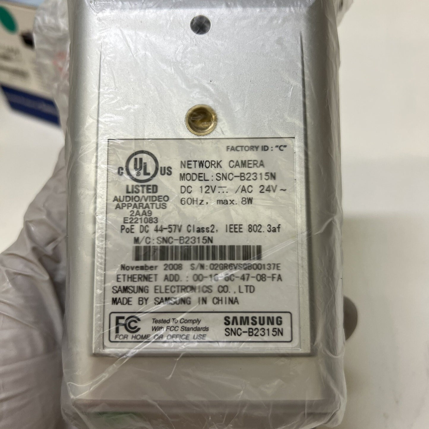 Samsung SNC-B2315N WDR Net i Camera IP Network Security Day Night