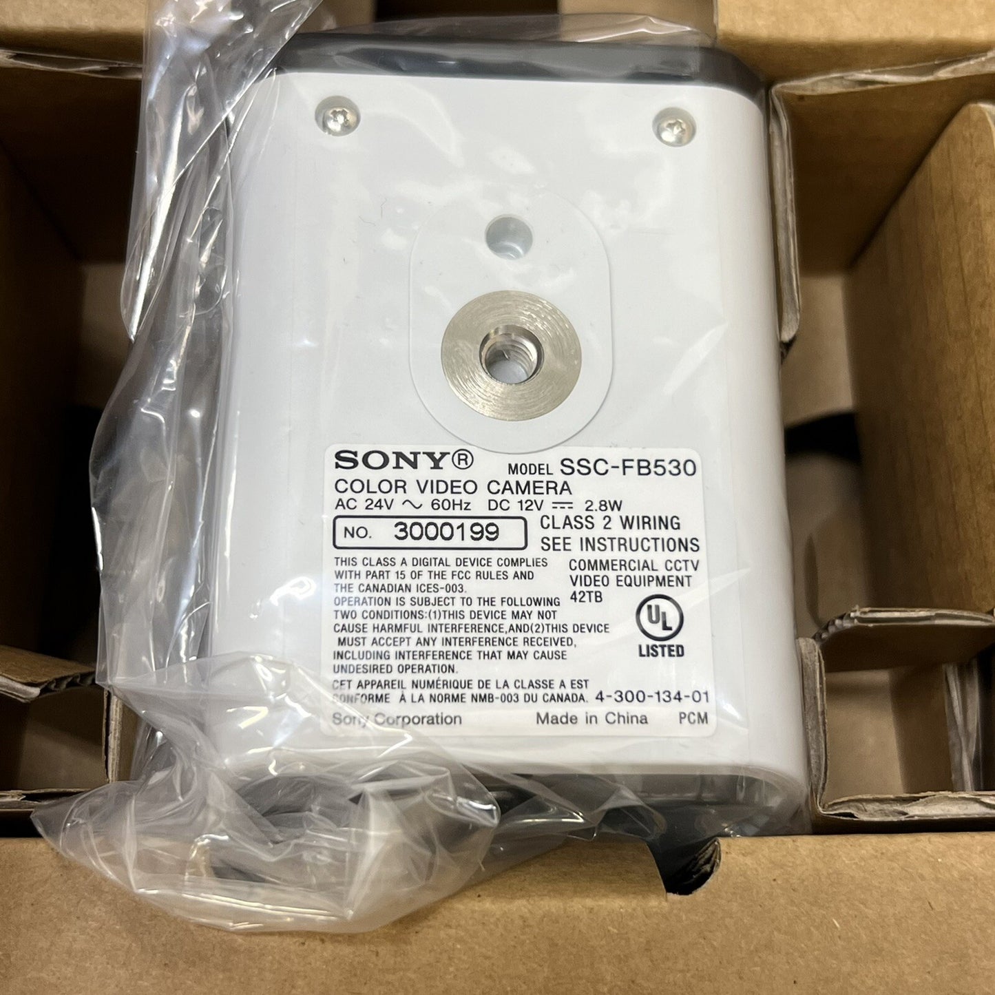 Sony Model SSC-FB530 Color Video Camera
