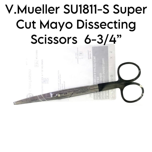 V.Mueller SU1811-S Super Cut Mayo Dissecting Scissors Curved Black Handle 6-3/4€