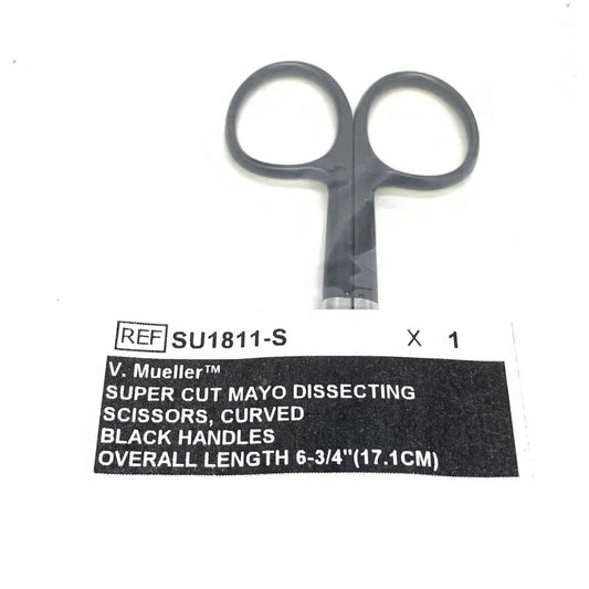 V.Mueller SU1811-S Super Cut Mayo Dissecting Scissors Curved Black Handle 6-3/4€