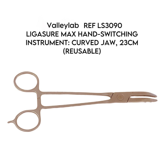 VALLEYLAB REF LS3090 LIGASURE MAX HAND-SWITCHING INSTRUMENT: CURVED JAW, 23CM