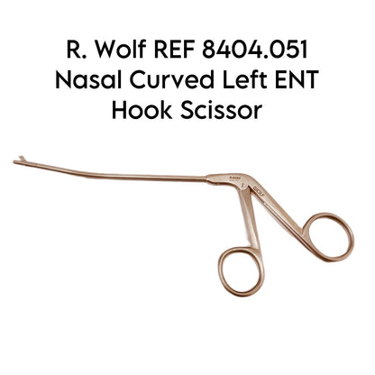 R. Wolf REF 8404.051 Nasal Curved Left ENT Hook Scissor