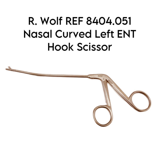 R. Wolf REF 8404.051 Nasal Curved Left ENT Hook Scissor