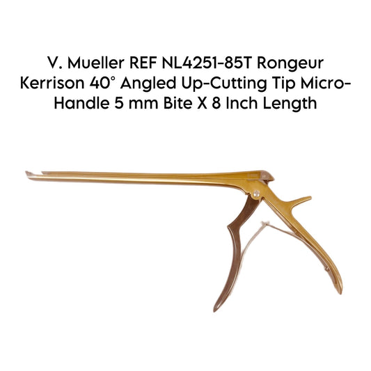 V. Mueller REF NL4251-85T Rongeur Kerrison 40° Angle Up-Cutting Tip Micro-Handle