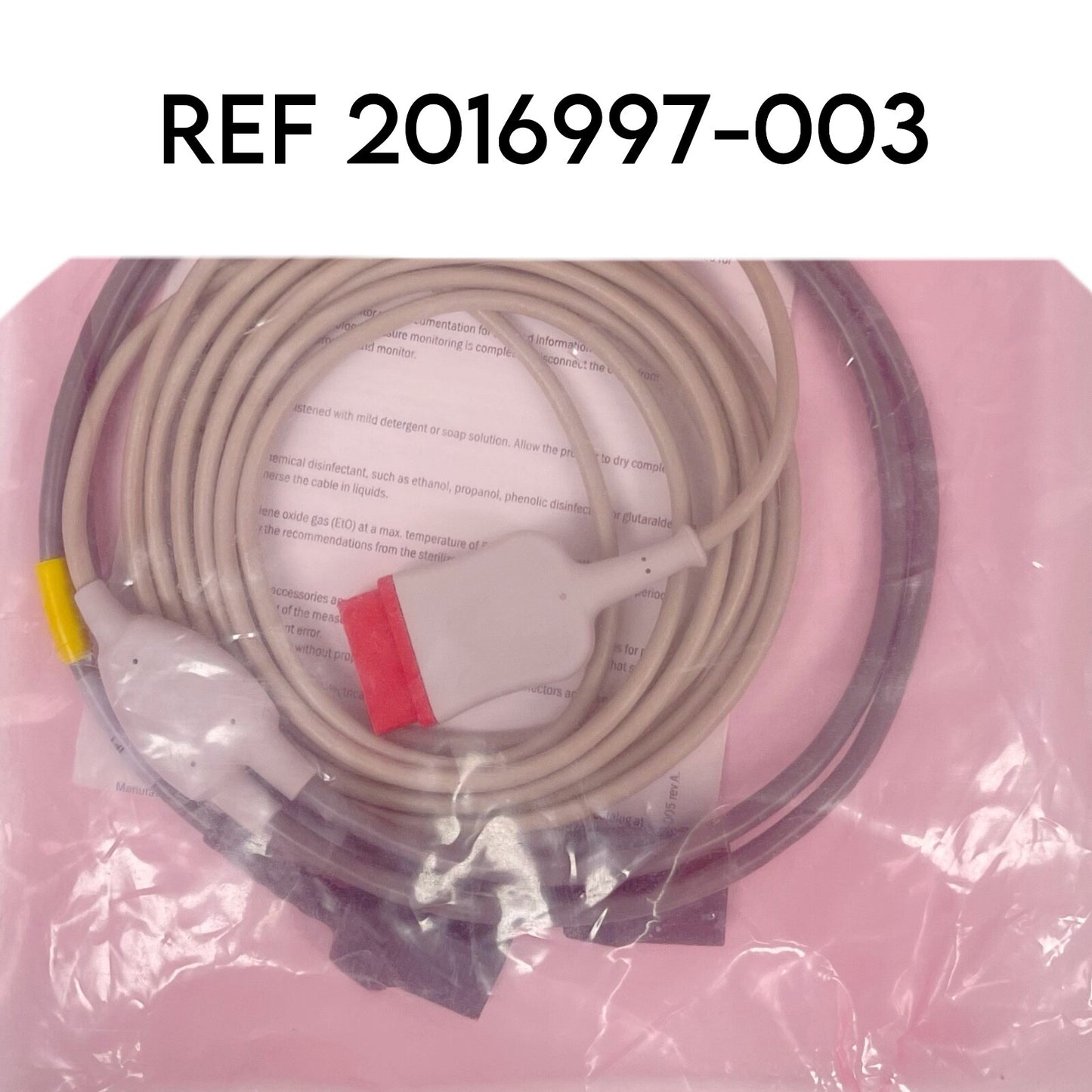 GE REF 2016997-003 Dual Invasive Pressure Cable Utah Transducer 3.6 Meter
