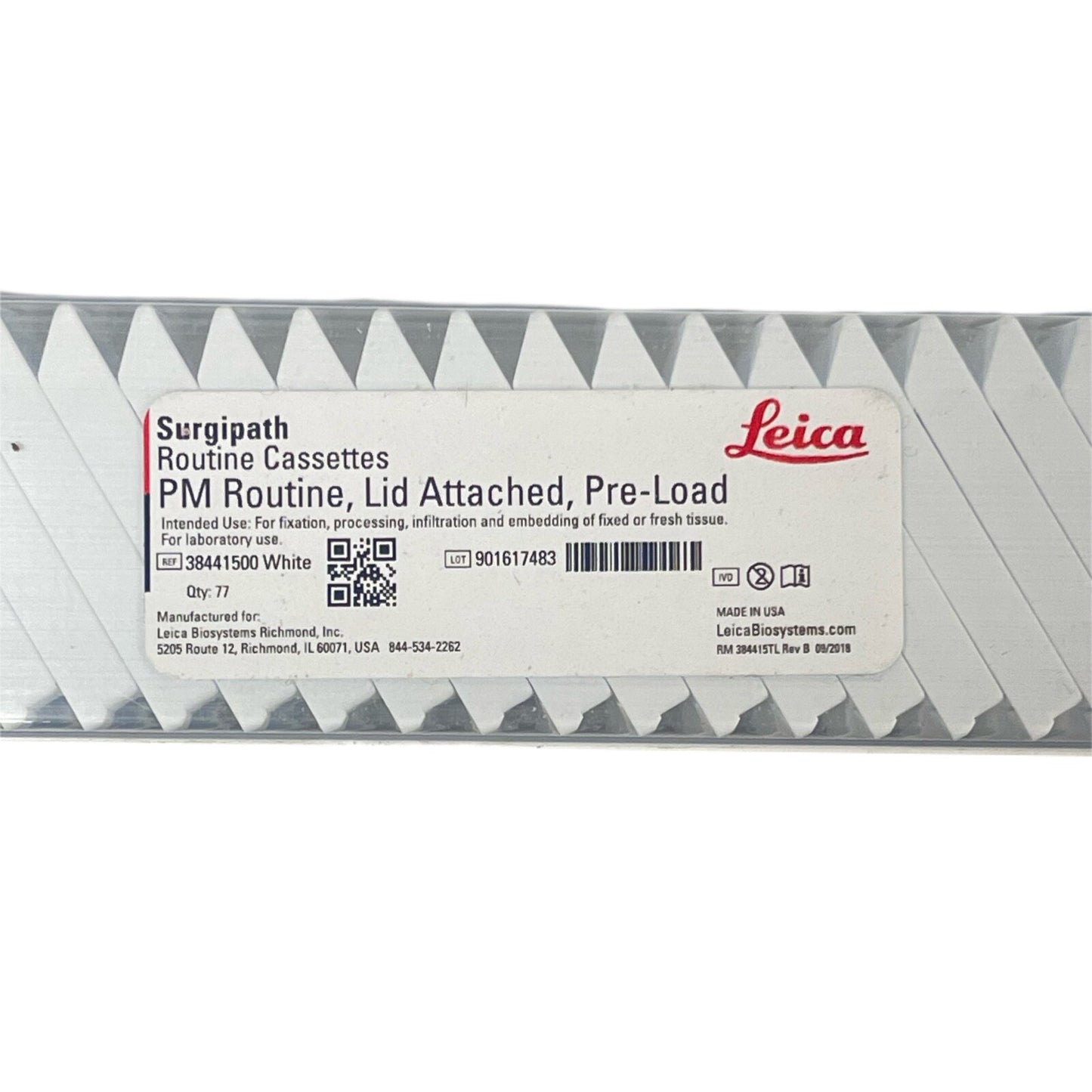 LEICA REF 38441500 Surgipath Routine Cassettes Pm Routine, Lid Attached,Pre-Load