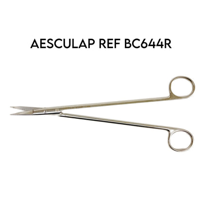 Aesculap REF BC644R Strully Vascular Scissors, Curved, Sharp, 220 Mm(8 3/4")