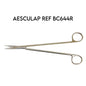Aesculap REF BC644R Strully Vascular Scissors, Curved, Sharp, 220 Mm(8 3/4")