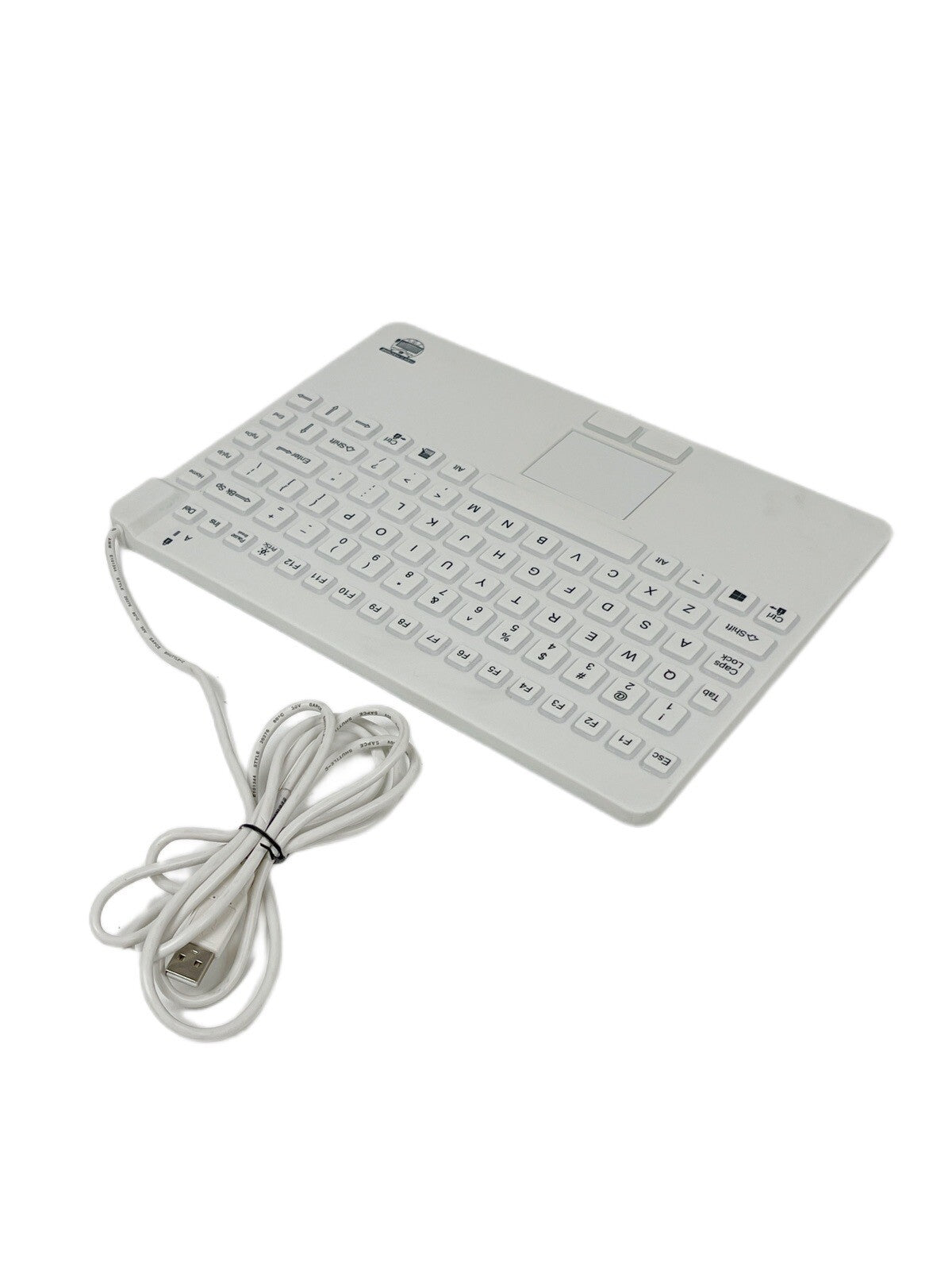 Disposable Keyboard Man & Machine Slim Cool Plus - white - disinfectable silicone keyboard ...