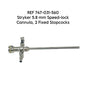 Stryker REF 747-031-560 5.8 mm Speed-lock Cannula, 2 Fixed Stopcocks