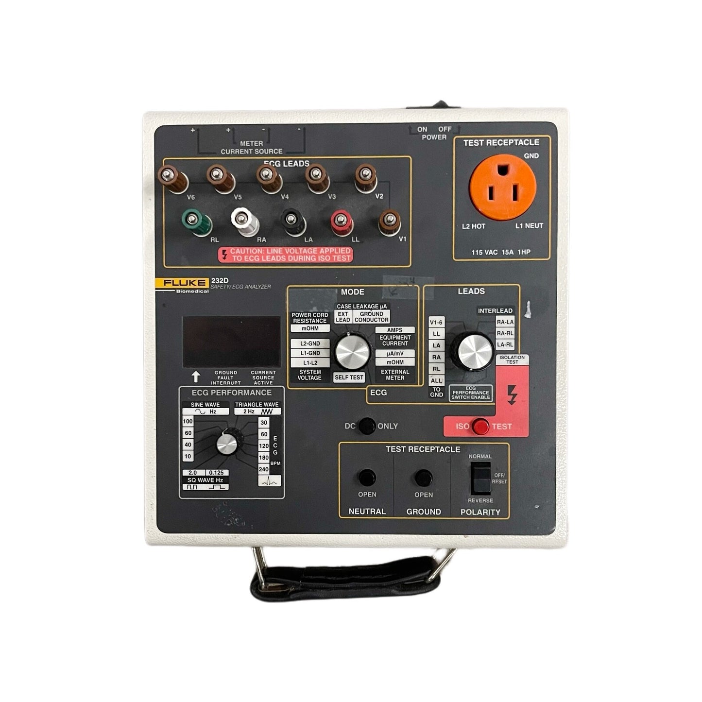 Fluke Biomedical REF 232D Electrical Safety / ECG Analyzer Untested As Is
